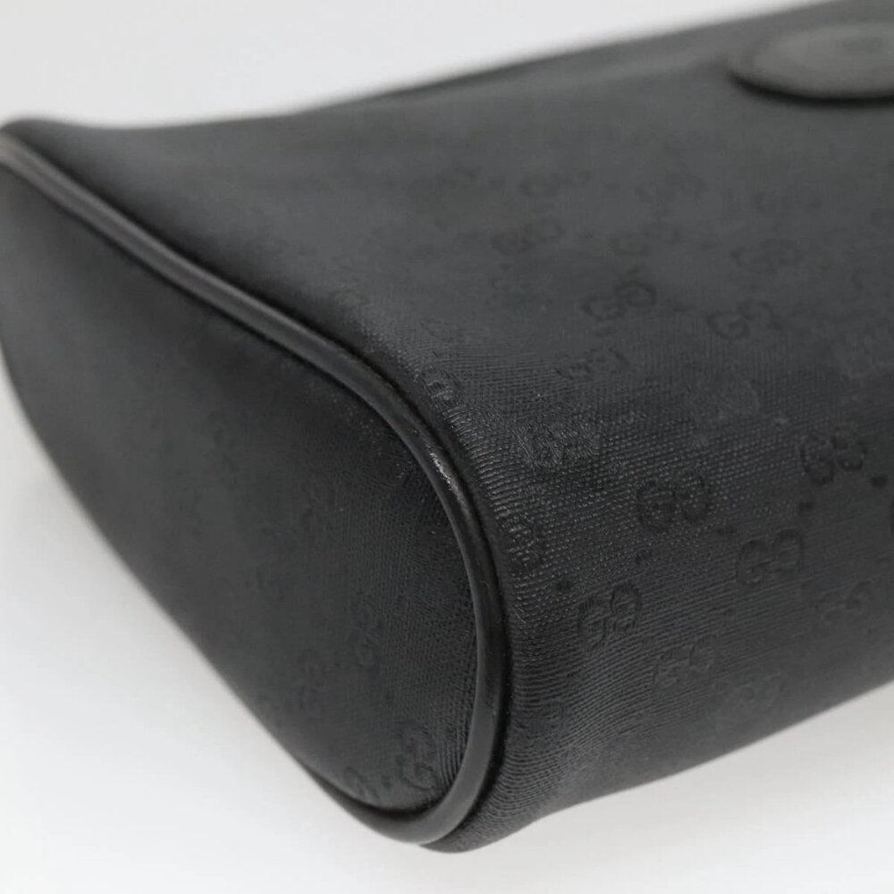 GUCCI Micro GG Supreme Pouch PVC Black Gold Auth 133307 - Picture 11 of 16